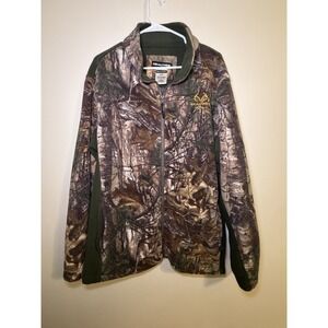 Habit Realtree Camo Jacket XL Fleece Lined Full Zip Zipped Pockets Hunt